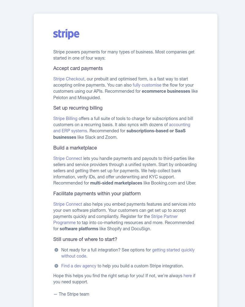 Stripe - Getting started with Stripe