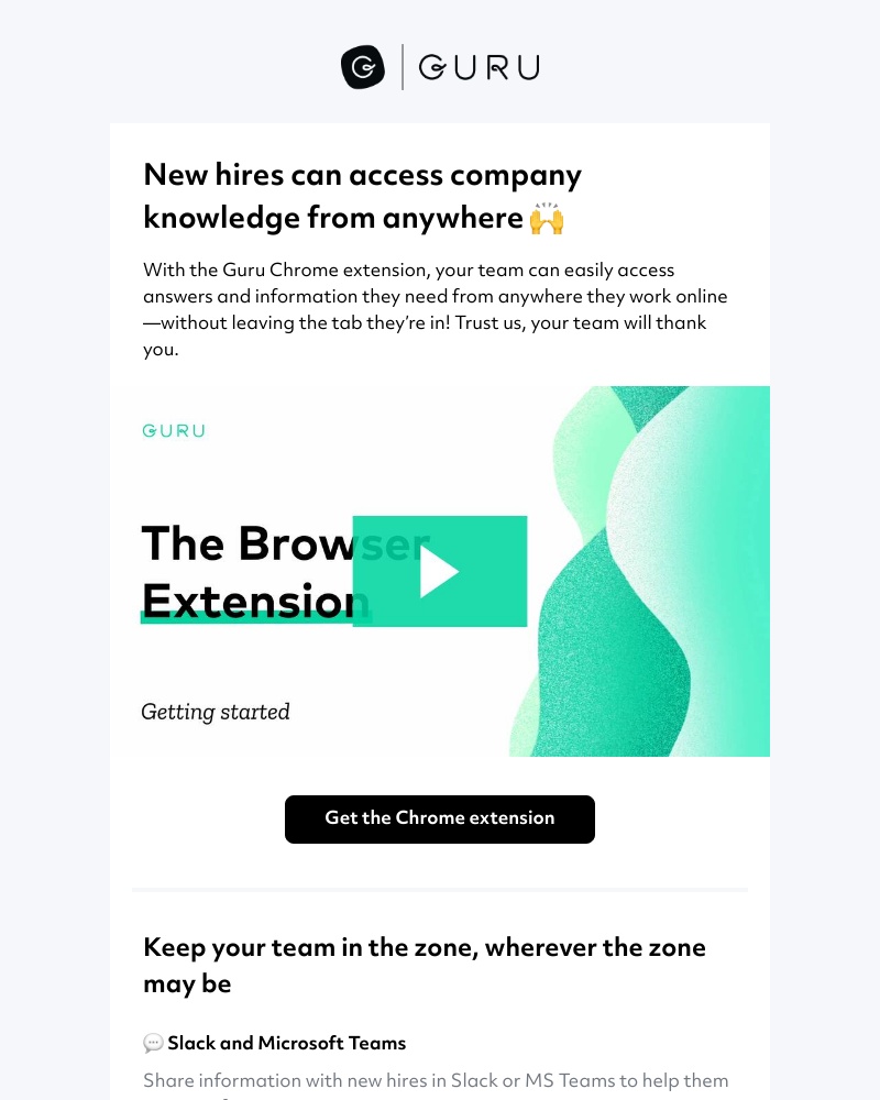 Guru - Give new hires the knowledge they need where they need it