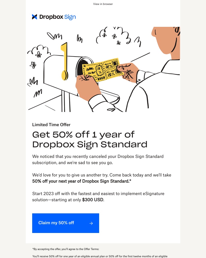 HelloSign - Give Standard another try with 50% off