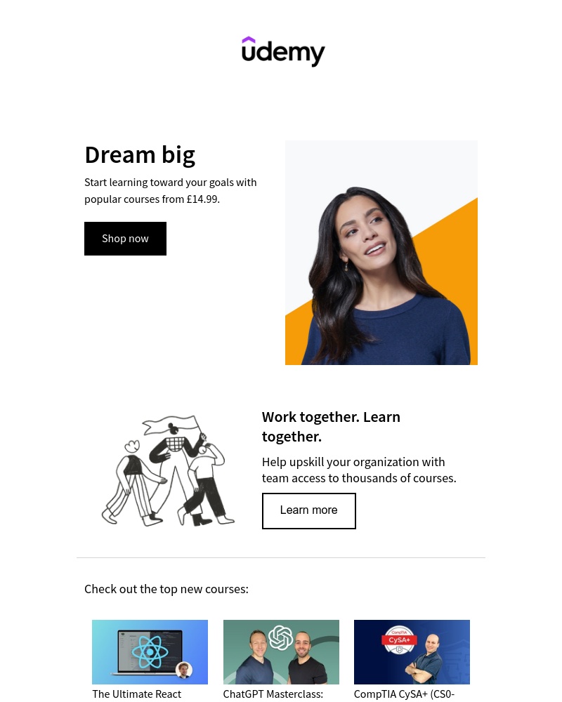 Udemy - Go after your goals with popular courses from £14.99