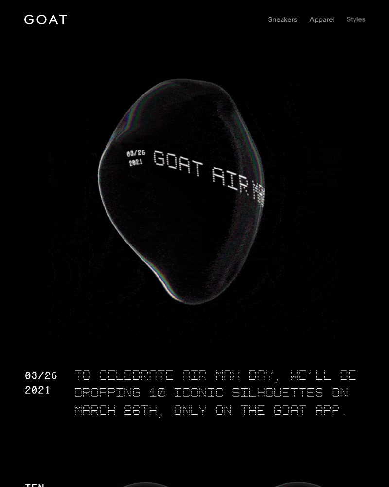 Goat - GOAT Air Max Day Returns March 26th