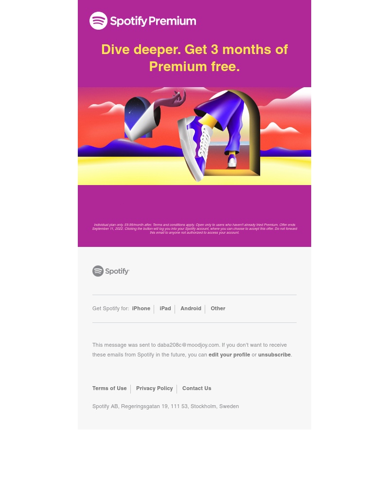 Spotify - Gone soon: 3 free months of Premium