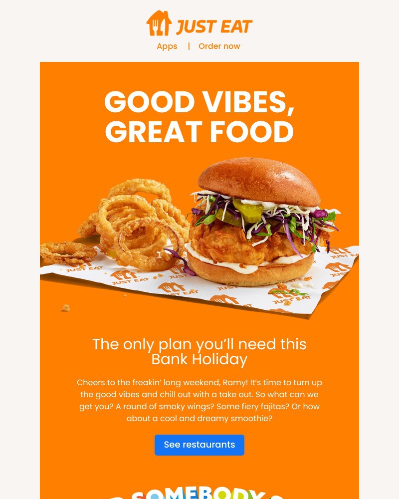 Just Eat - Got plans, Ramy?