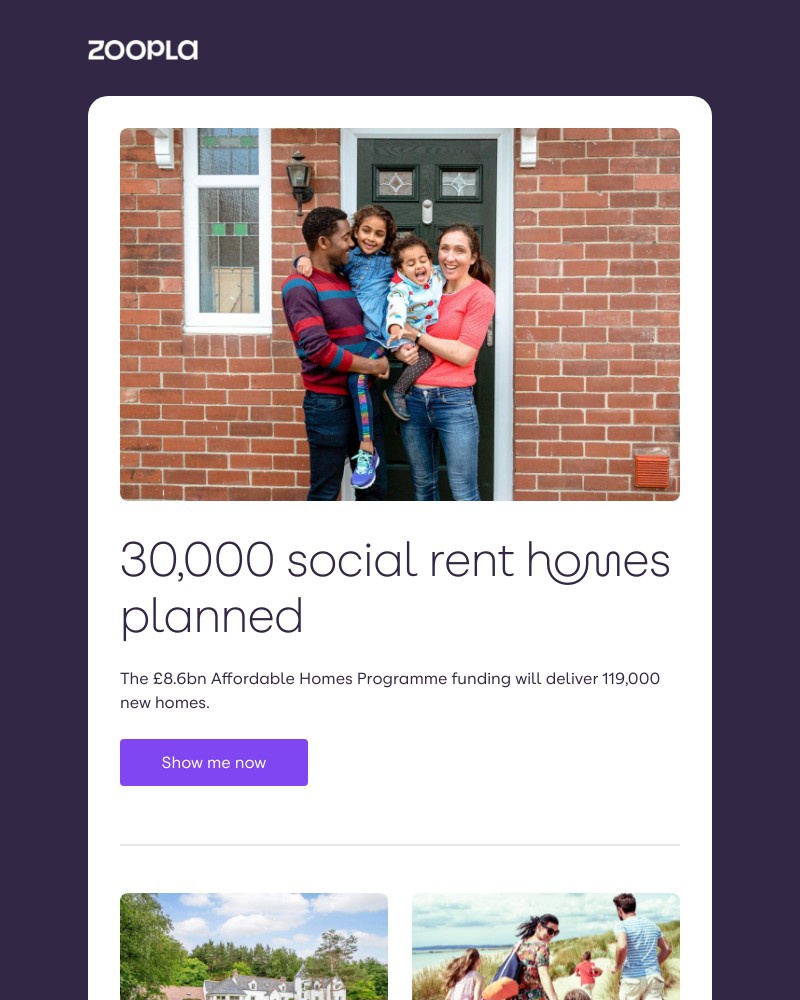 Zoopla - Government pledges 30,000 social rent homes