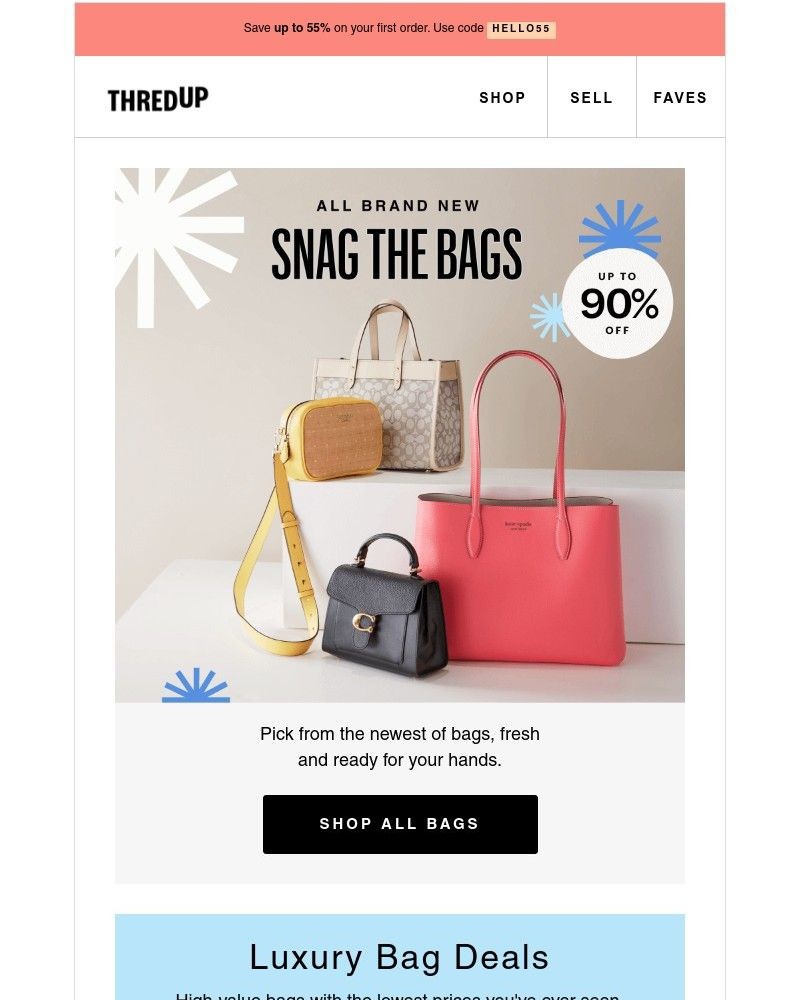 thredUP - Great handbags, jaw-dropping prices 🤭