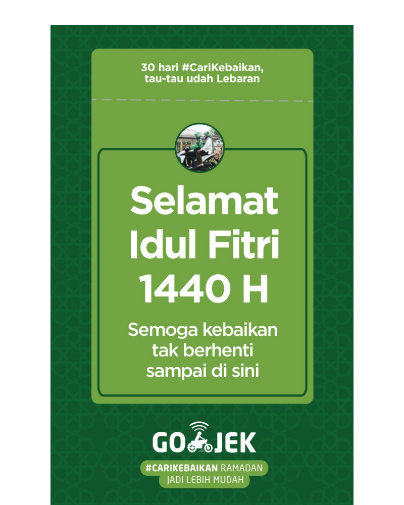 Go-Jek - Hari kemenangan telah tiba, mari sambut dengan penuh suka cita