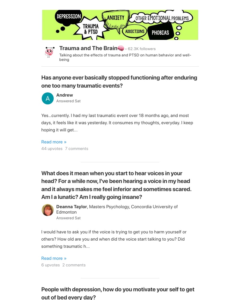 Quora - Has anyone ever basically stopped functioning after enduring one too many traumatic events?