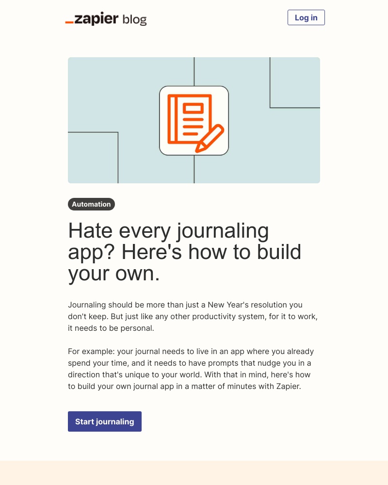 Zapier - Hate every journaling app? Build your own.