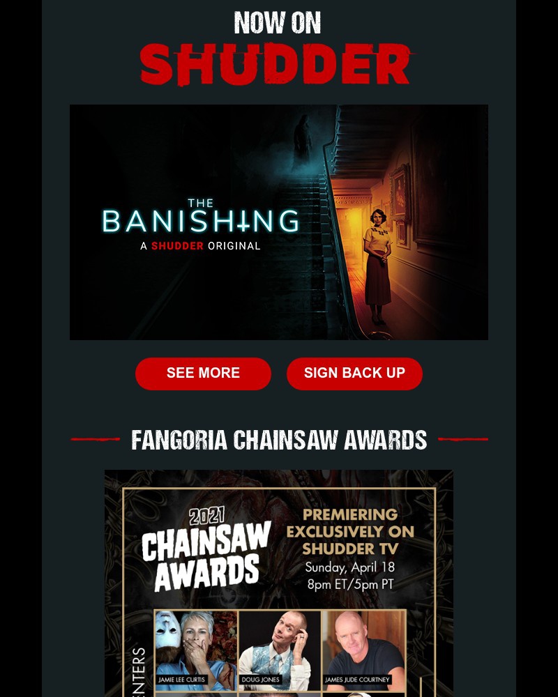 Shudder - Haunting, Terrifying, and Vengeful. Stream 'The Banishing' Now