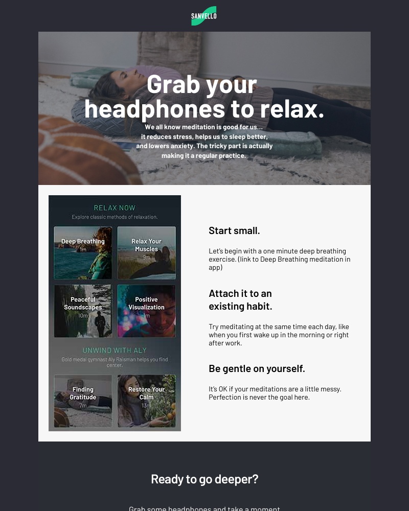 Sanvello - Here are a few meditation tips, Daisy?