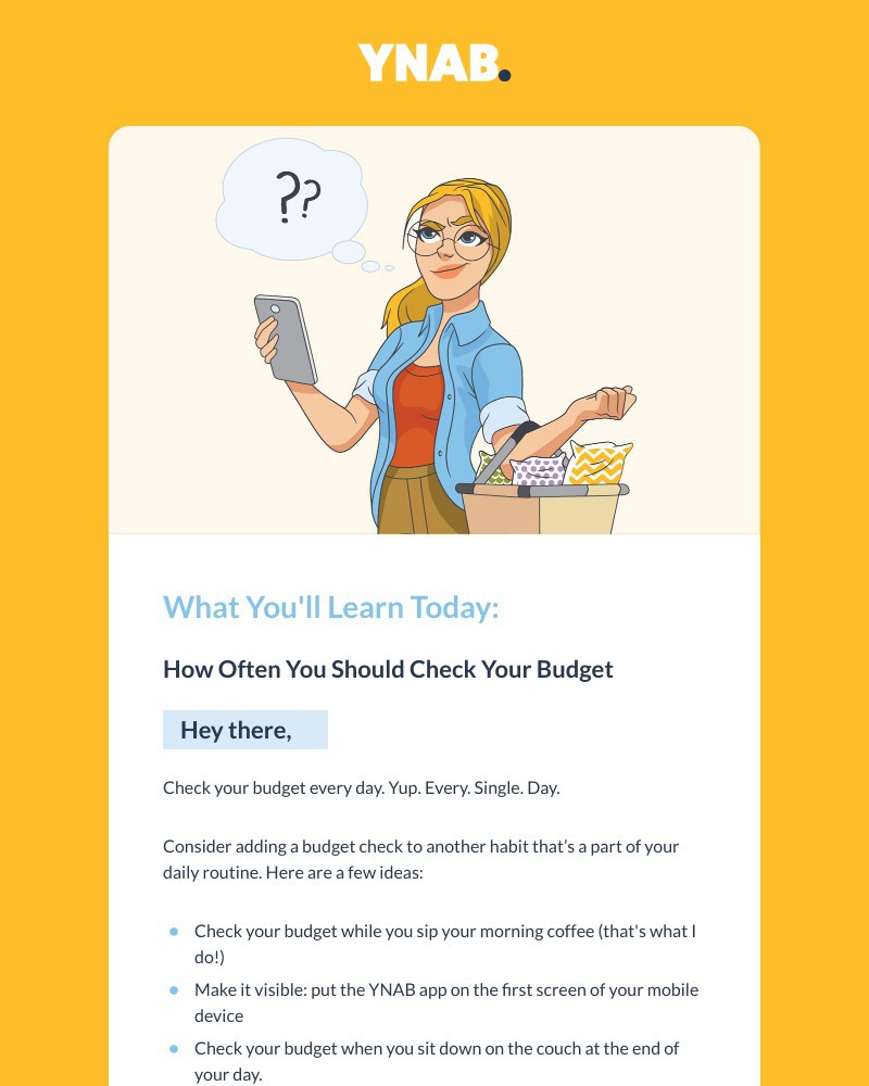 YNAB - Here's how often you should check your budget