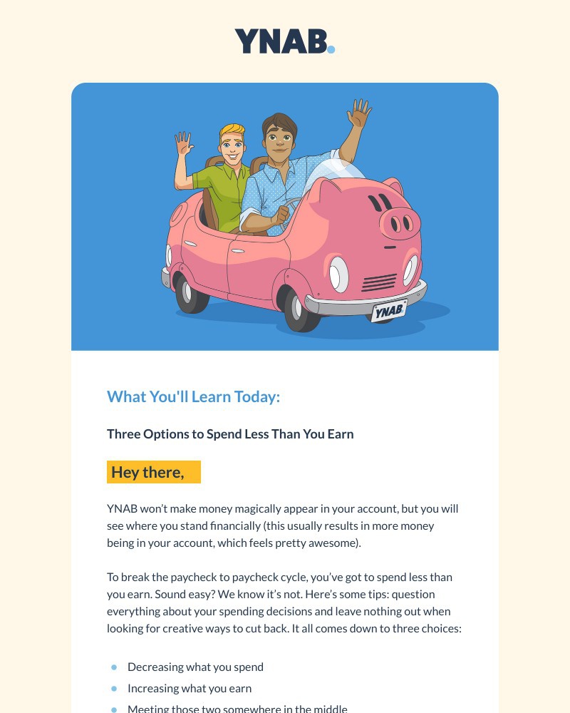 YNAB - Here's how to earn more than you spend