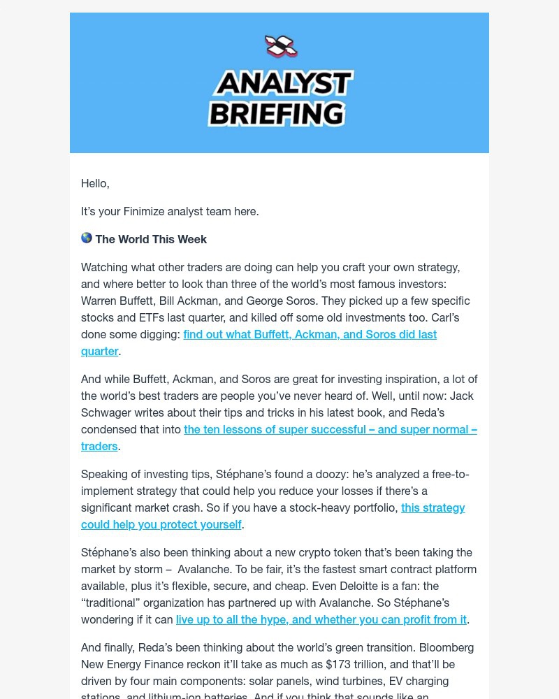 Finimize - 💸 Here’s what Buffett, Ackman, and Soros are buying