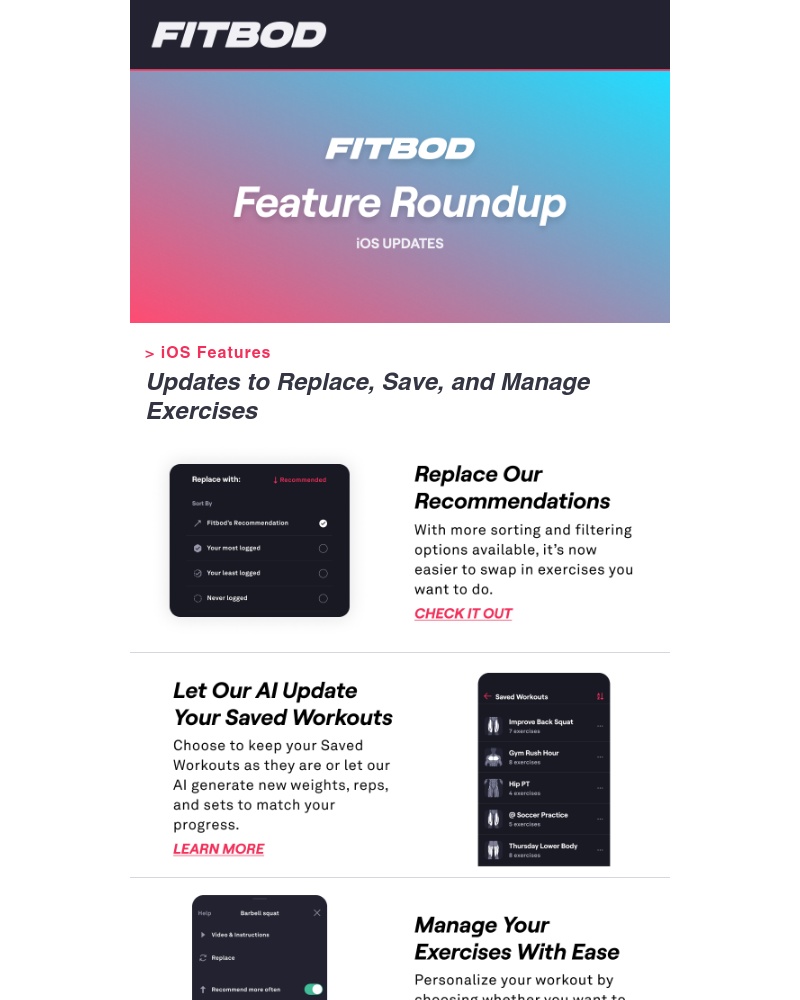 Fitbod - 👉Hey! Fitbod’s Updated Features! 👈