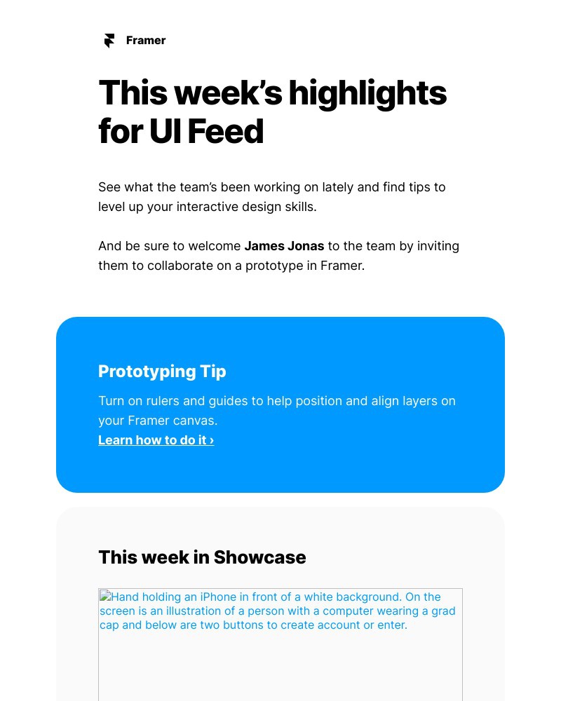 Framer - Hey Sarah—here’s your weekly recap