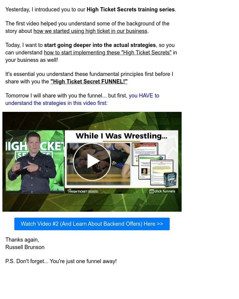 ClickFunnels - High Ticket Secrets (video 2 of 4)