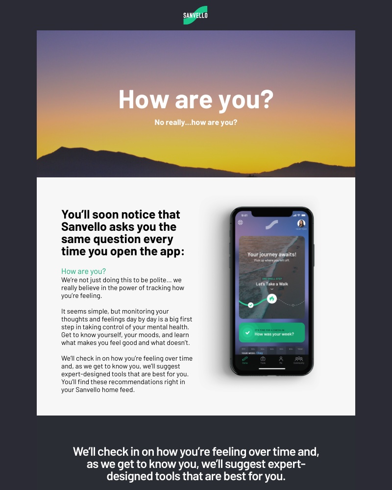 Sanvello - How are you really feeling today, Daisy J?