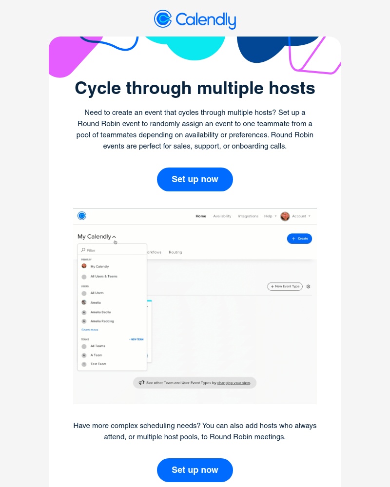 Calendly - How to distribute events to your team