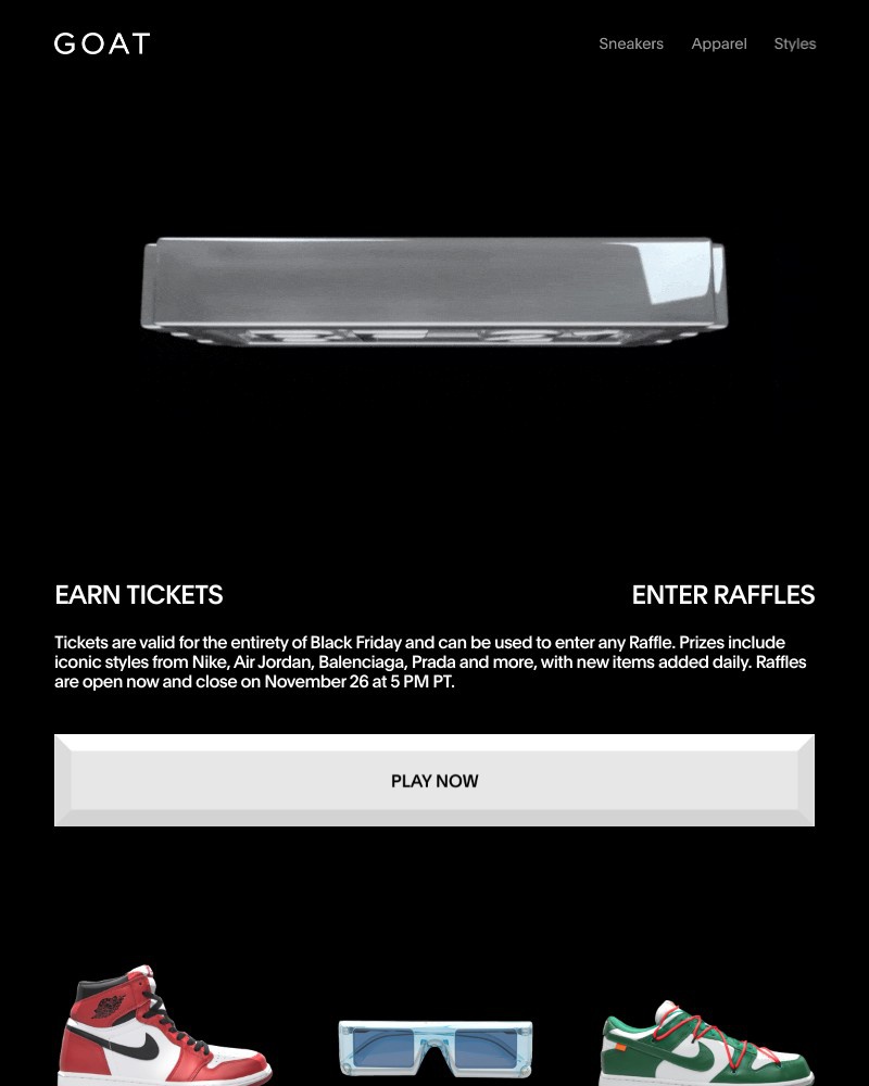 Goat - HOW TO EARN TICKETS & ENTER BLACK FRIDAY RAFFLES