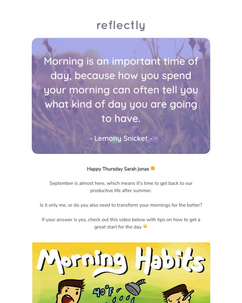 Reflectly - How to get a great start of the day? 🌅