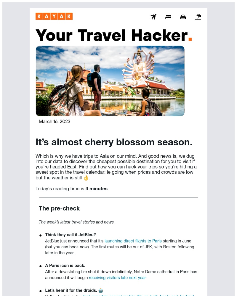 Kayak - How to hack a cheaper flight to Asia.