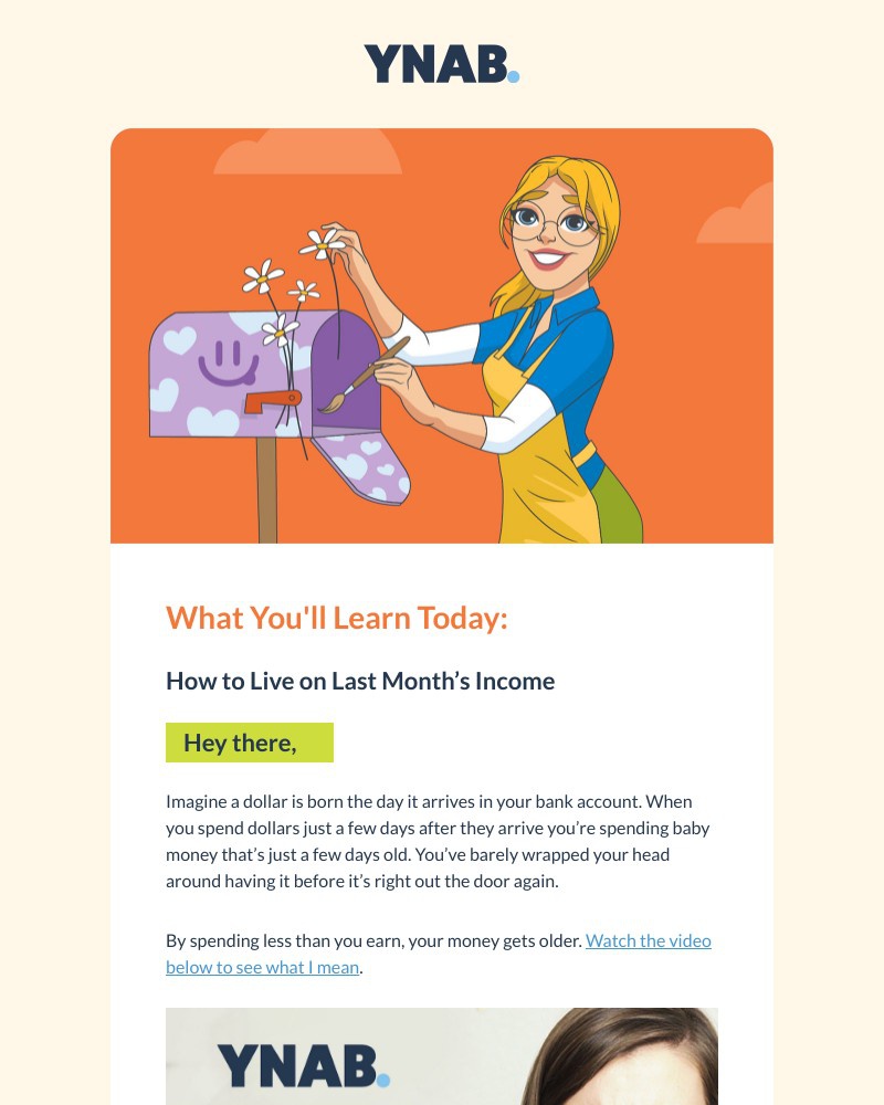 YNAB - How to live on last month’s income