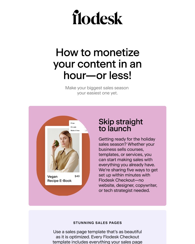 Flodesk - How to monetize your content in an hourβor less! π¨