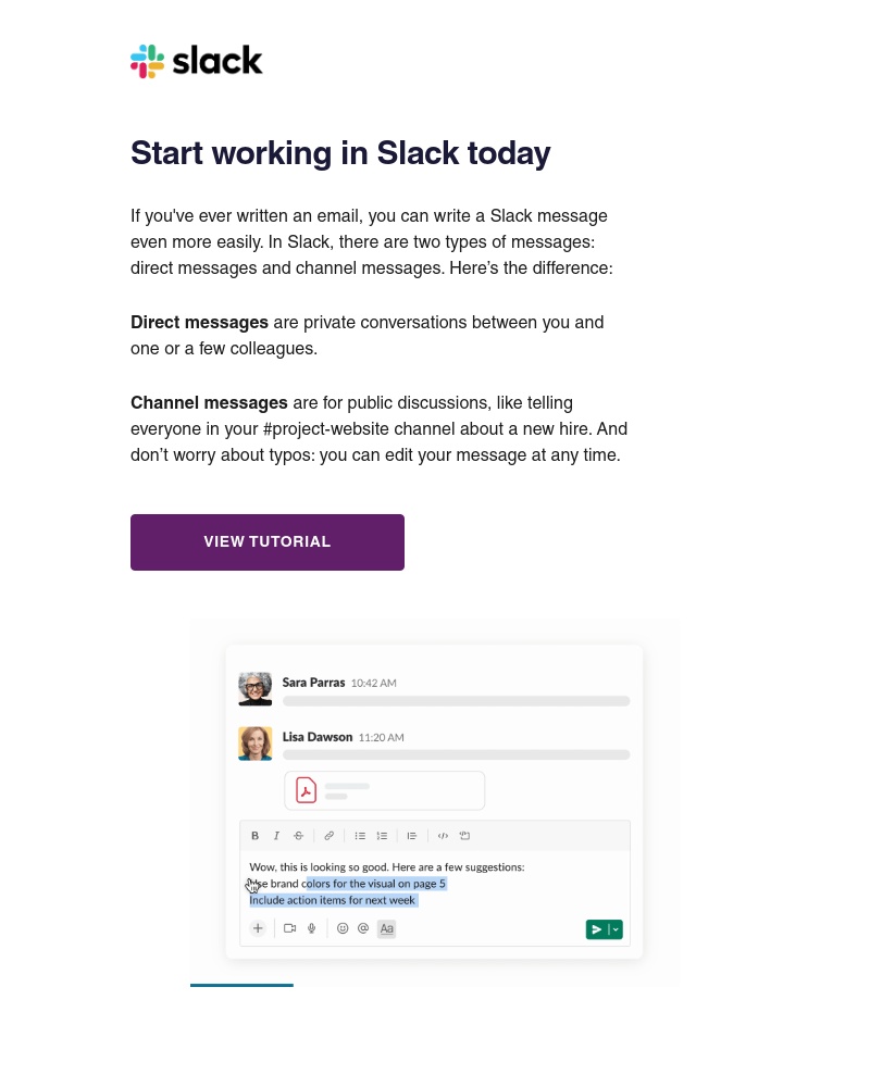 Slack - How to start a conversation in Slack