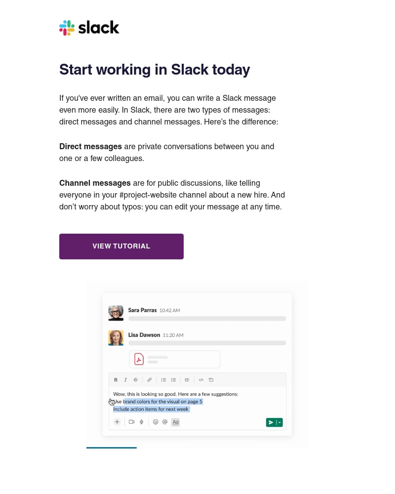 Slack - How to start a conversation in Slack