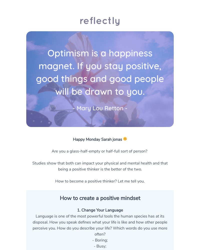 Reflectly - How to think positively? ☀️