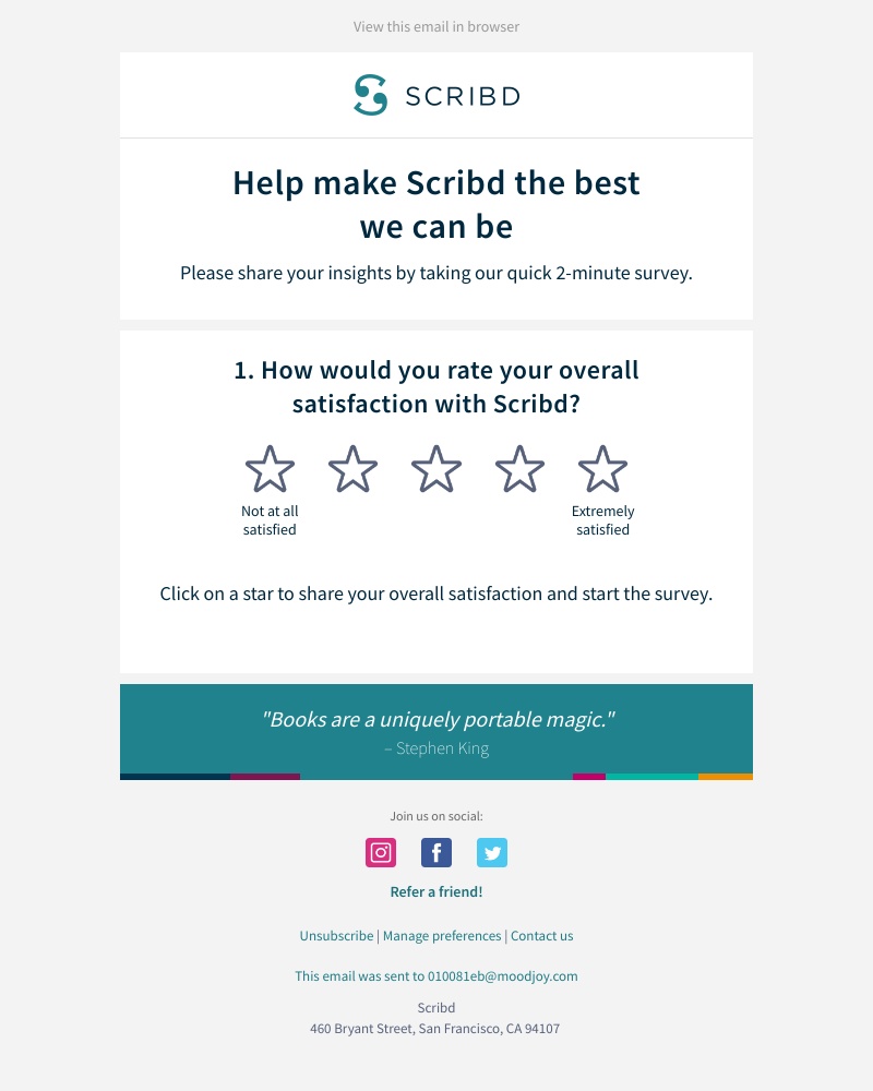 Scribd - How would you rate your satisfaction with Scribd?