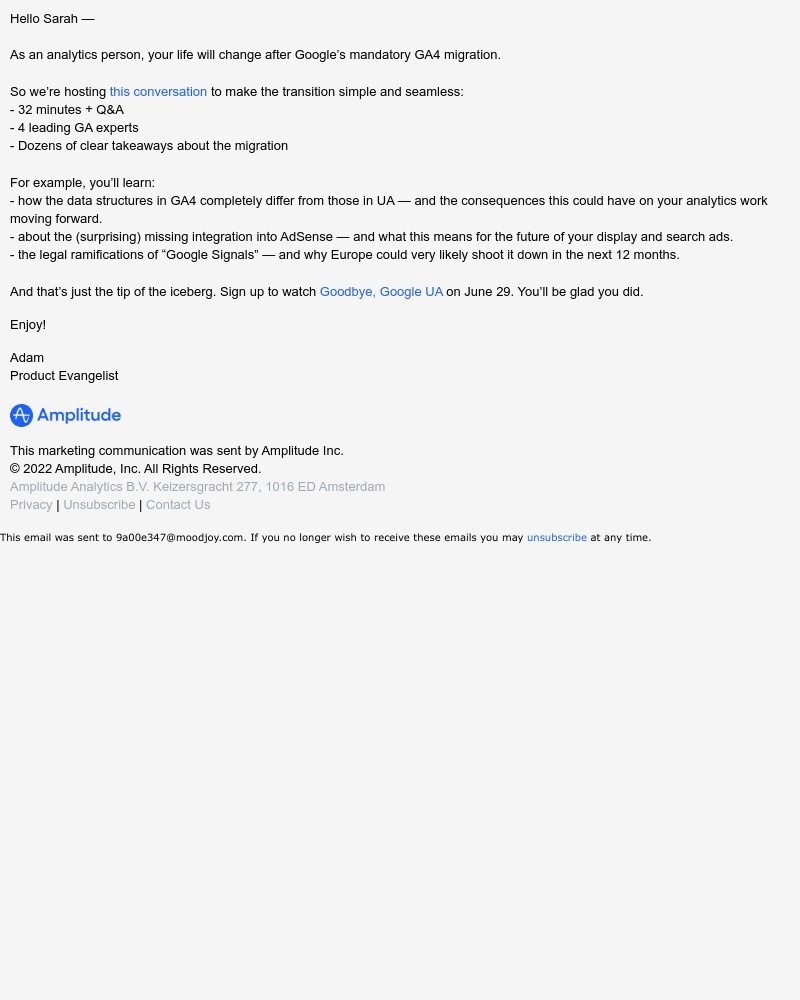 Amplitude - How your life will change: