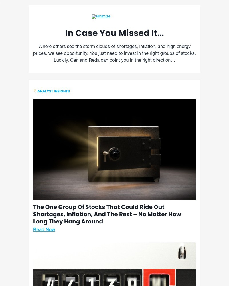 Finimize - 🌦 ICYMI: How to invest in everything-proof stocks