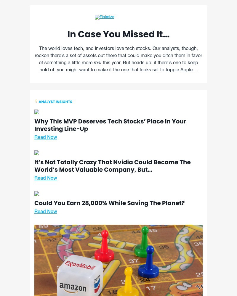 Finimize - 🤓 ICYMI: Time to ditch your tech stocks