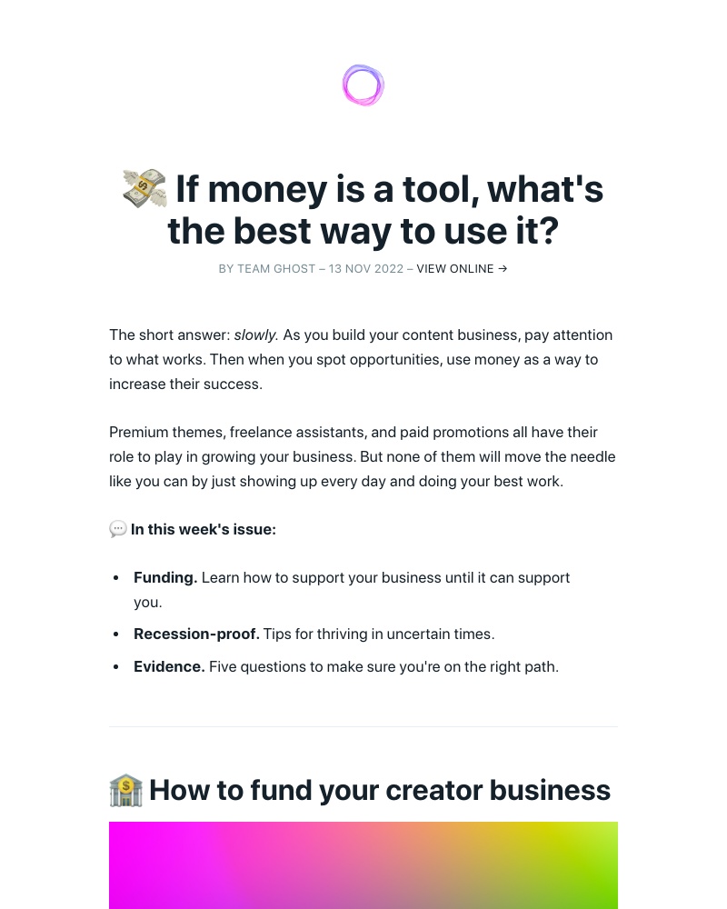 Ghost - 💸 If money is a tool, what's the best way to use it?