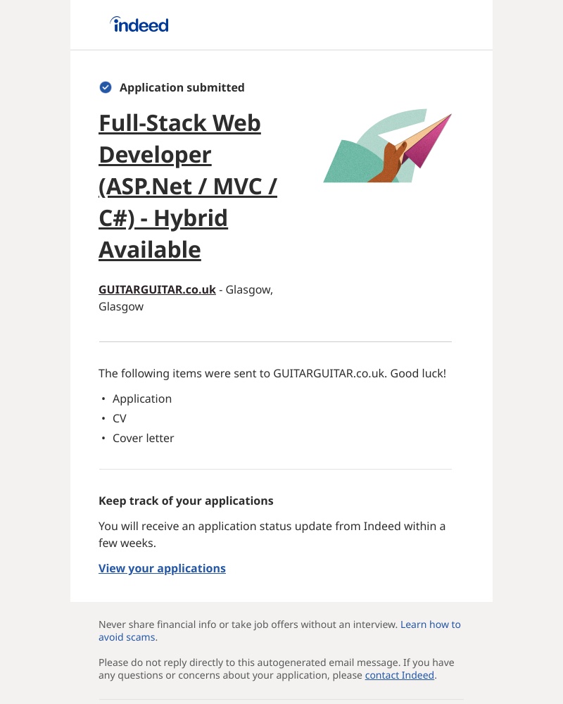 Indeed - Indeed Application: Full-Stack Web Developer (ASP.Net / MVC / C#) - Hybrid Available