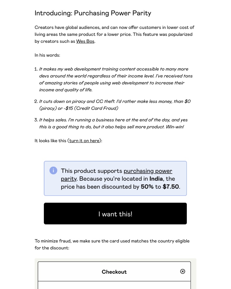 Gumroad - Introducing: Purchasing Power Parity