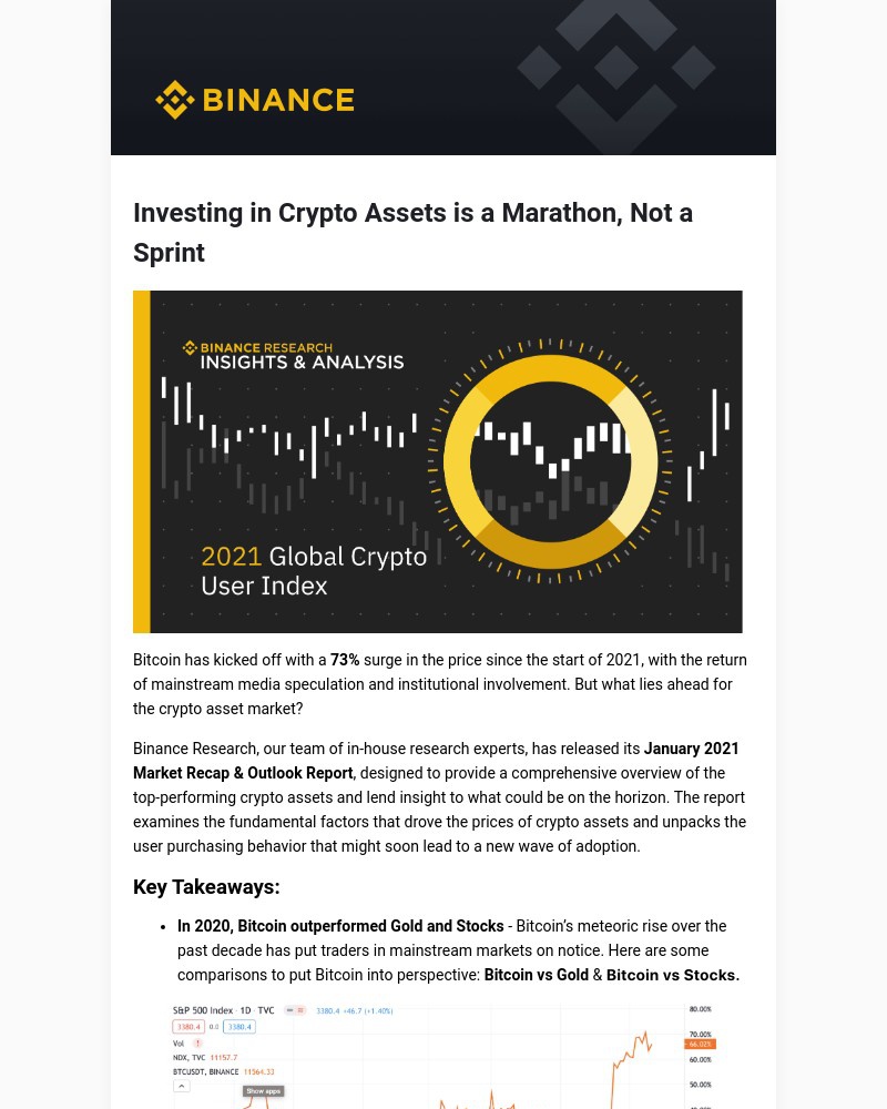 Binance - Investing in Crypto Assets is a Marathon, Not a Sprint