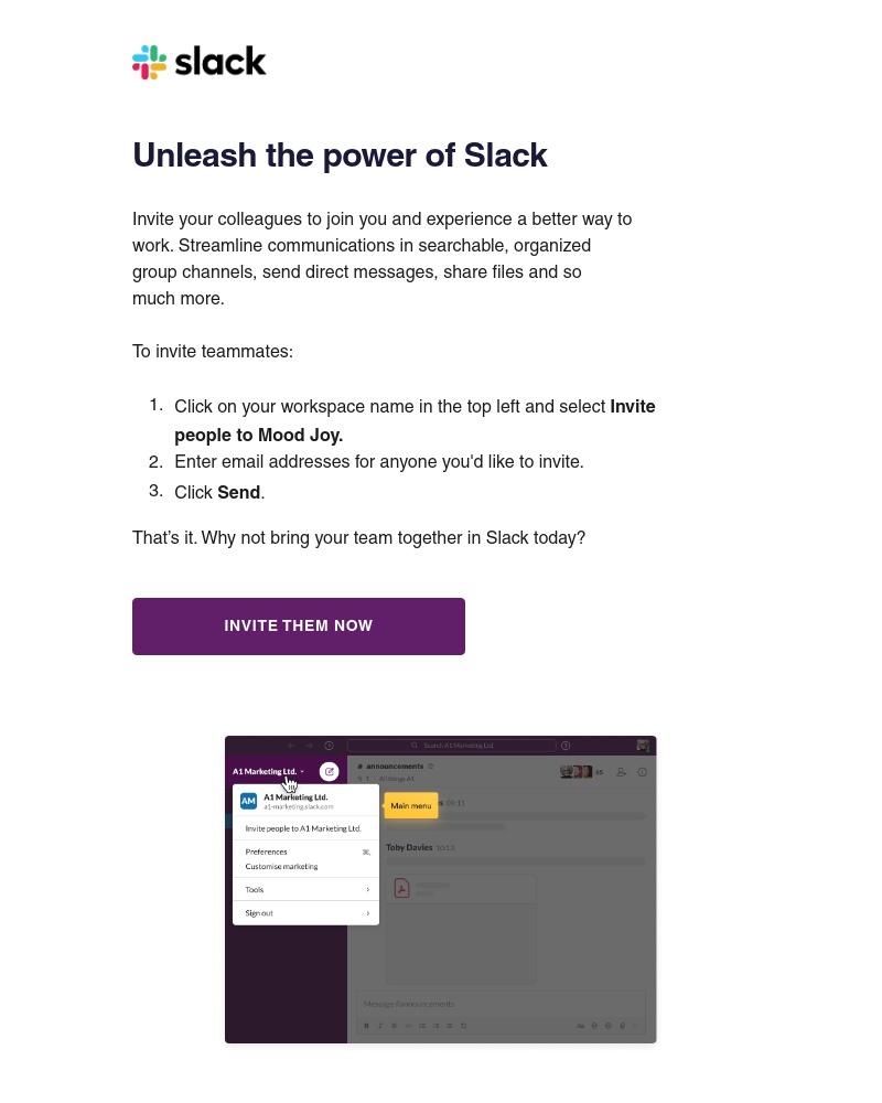 Slack - Invite your team to Slack