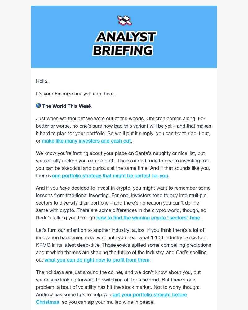 Finimize - 😉 Is crypto naughty or nice?