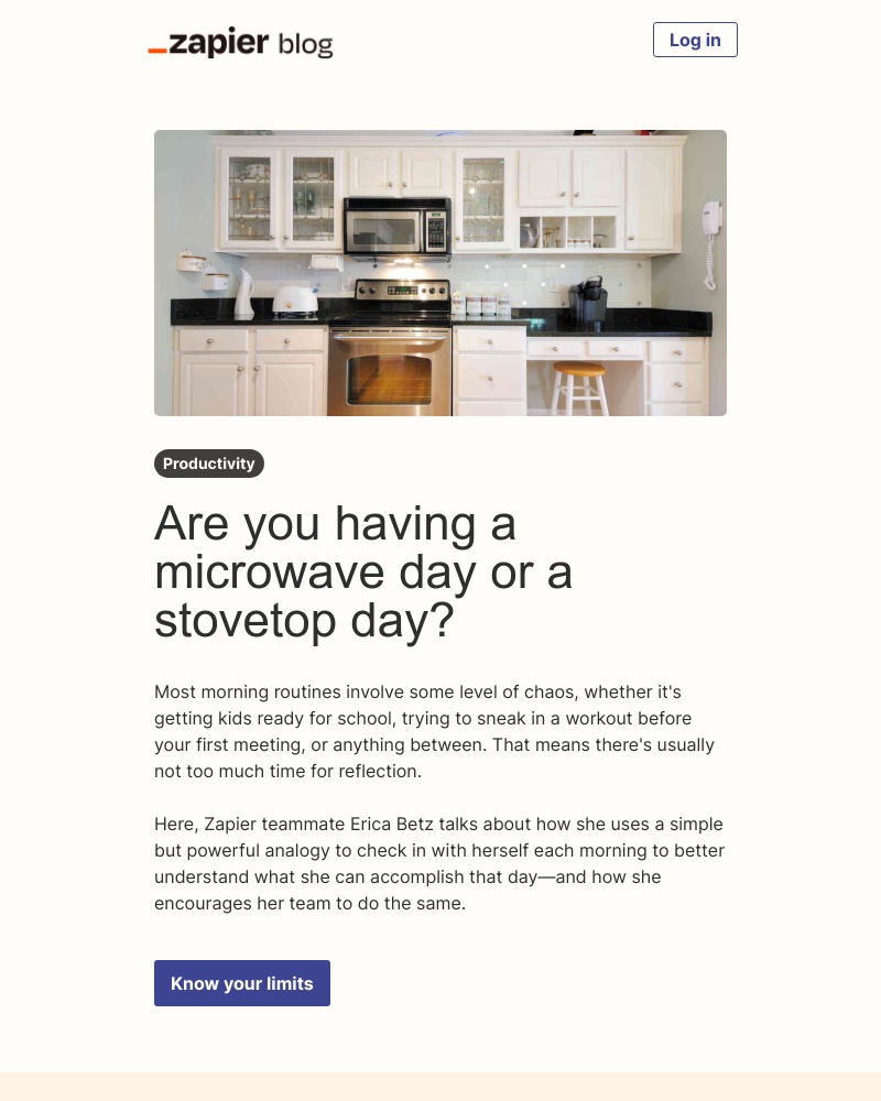 Zapier - Is it a microwave or stovetop day?