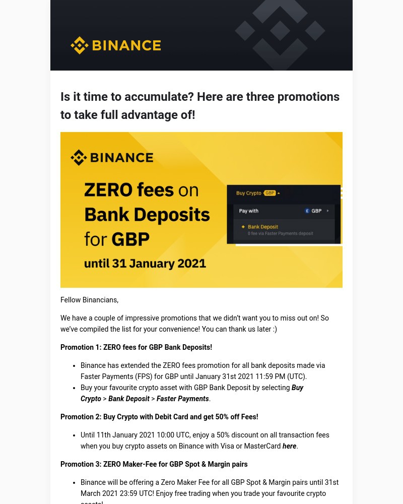 Binance - Is it time to accumulate? Here are three promotions to take full advantage of!