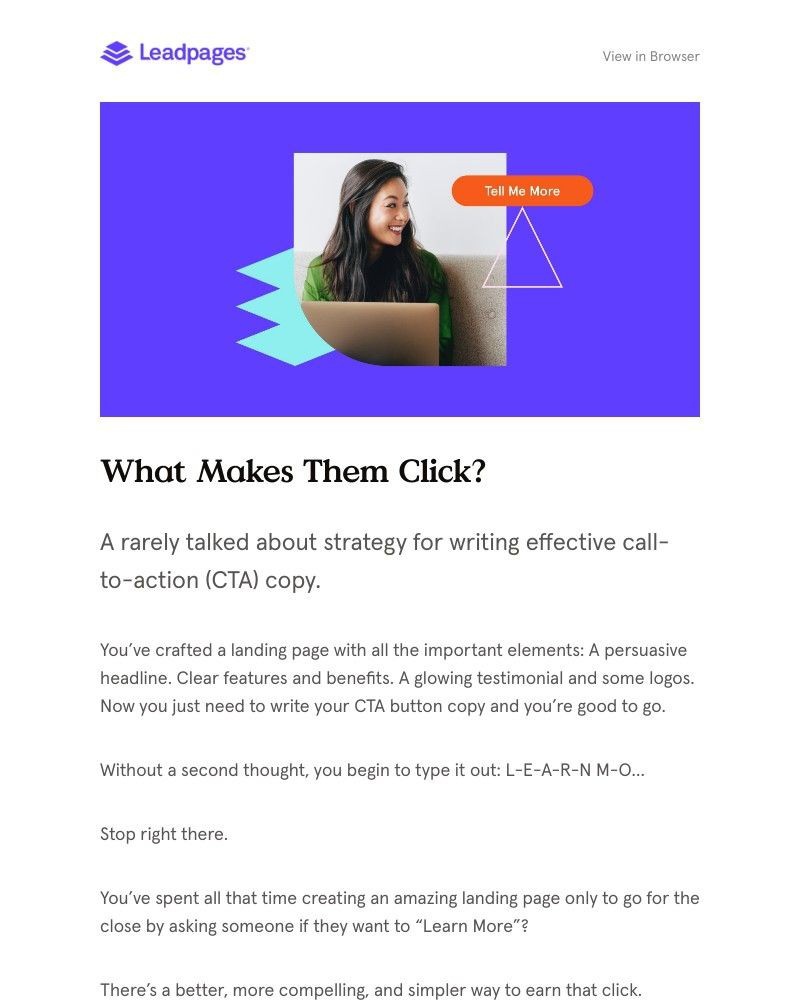 Leadpages - Is your CTA copy turning people away?