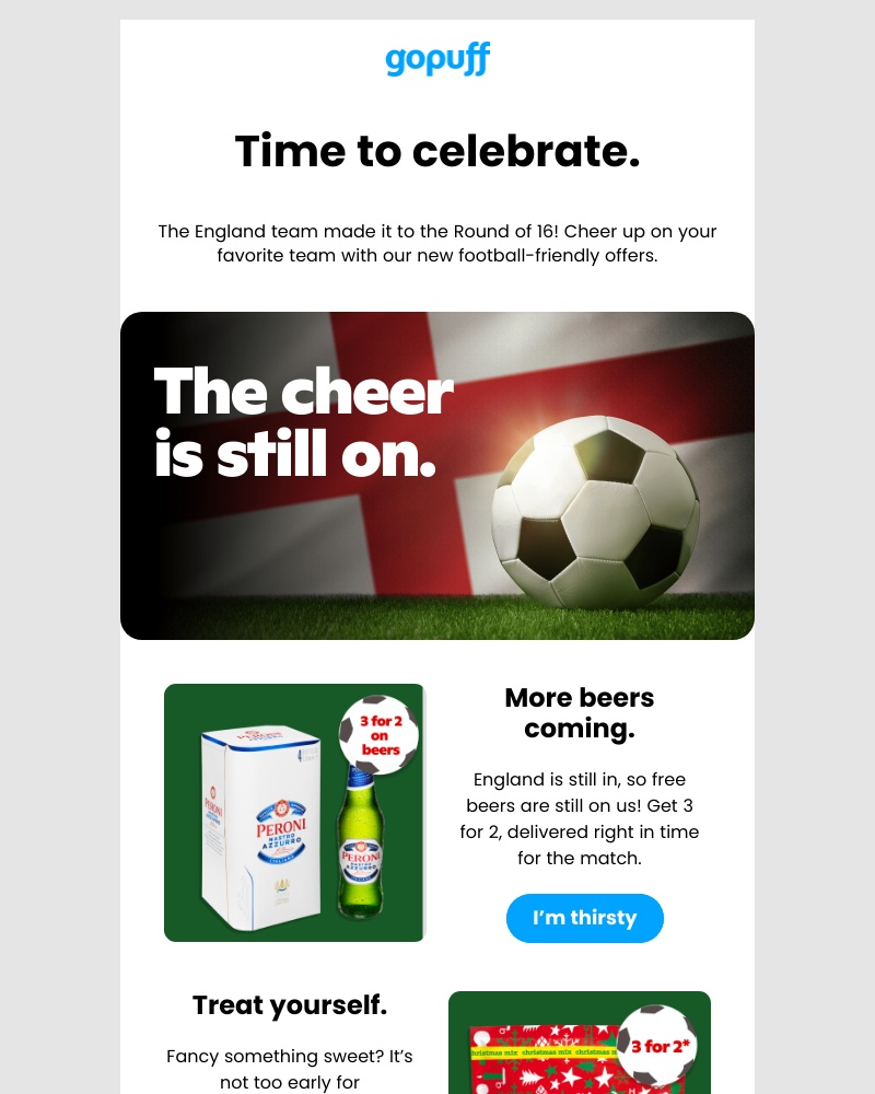 Gopuff - โฝ Itโs coming home! ๐ด๓ ง๓ ข๓ ฅ๓ ฎ๓ ง๓ ฟ