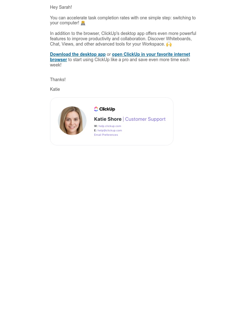 ClickUp - It's even better on the big screen π»
