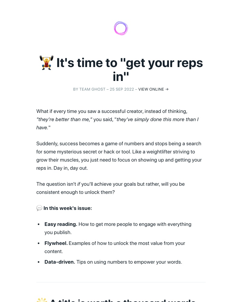 Ghost - 🏋️♂️ It's time to "get your reps in"
