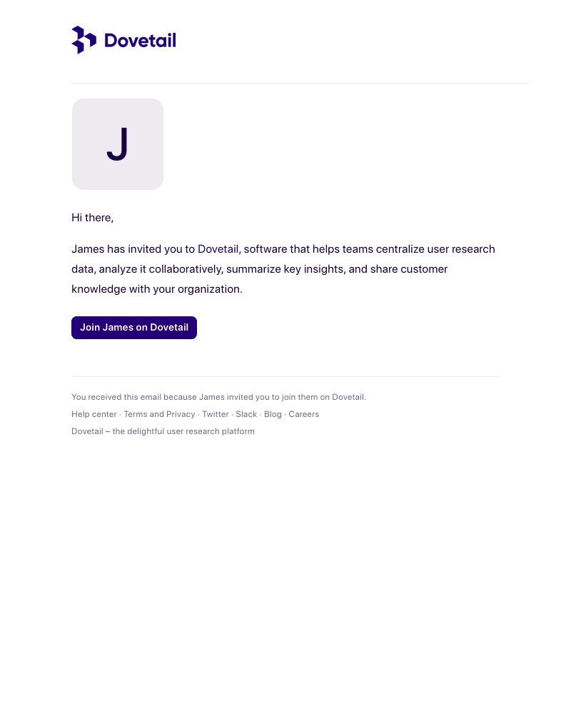 Dovetail - James invited you to Dovetail
