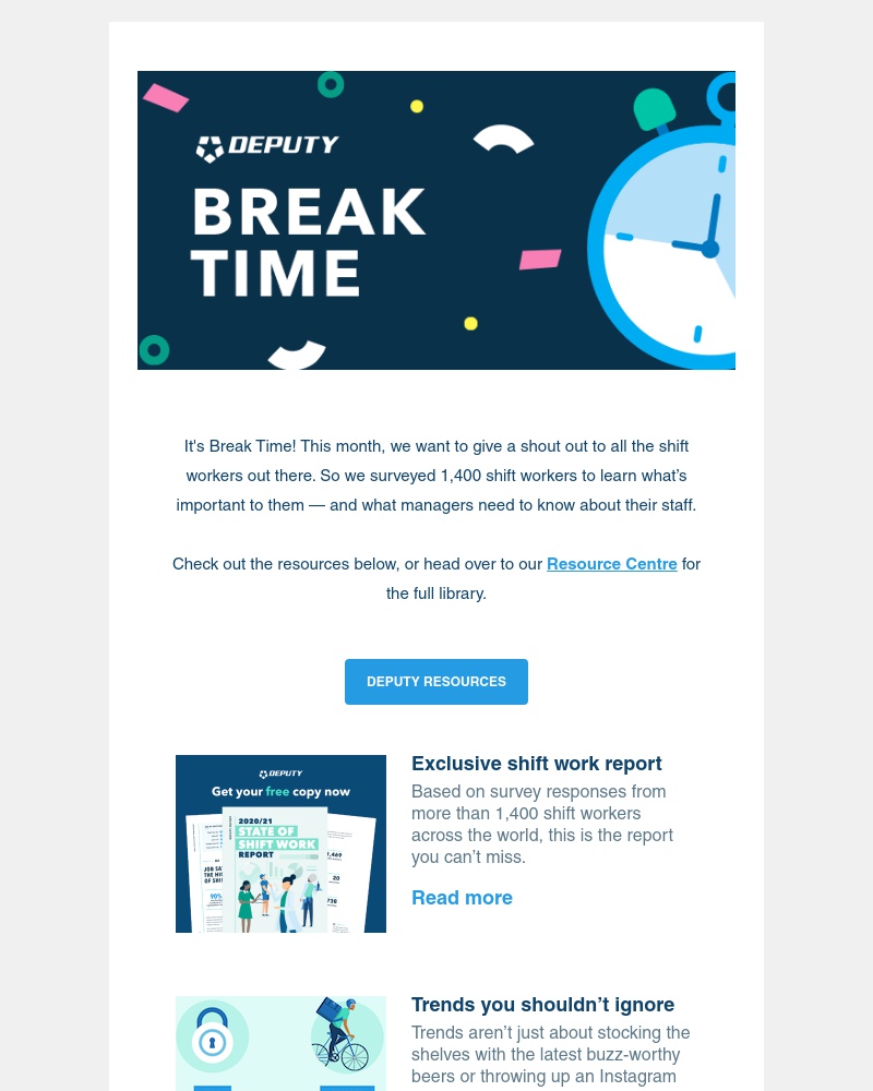 Deputy - James, it's break time 😎