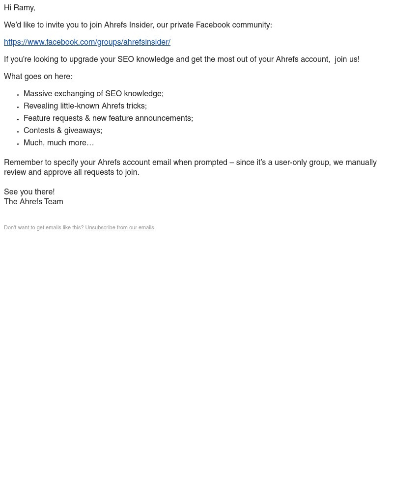 Ahrefs - Join Ahrefs Insider, our private Facebook group