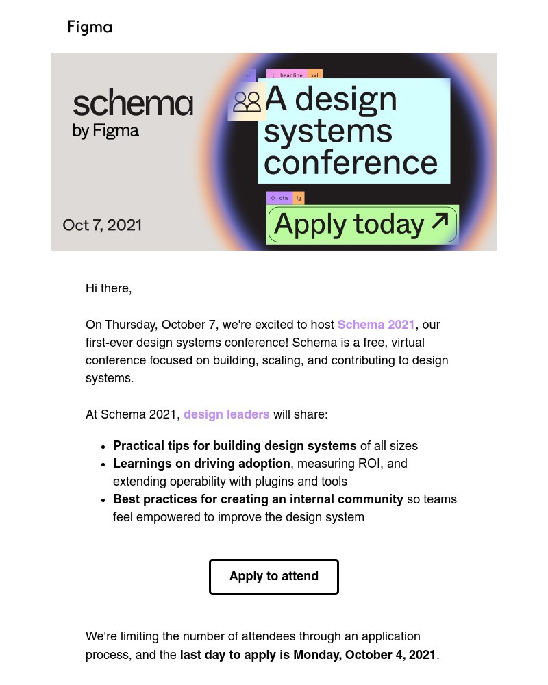 Figma - Join Schema 2021, Figma’s first design systems conference
